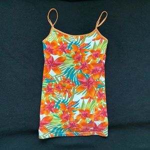 Camisole top, tropical design (RARELY WORN)